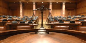symbolic representation justice courtroom concept law justice courtroom symbolism legal system balancing scales lady justice scaled